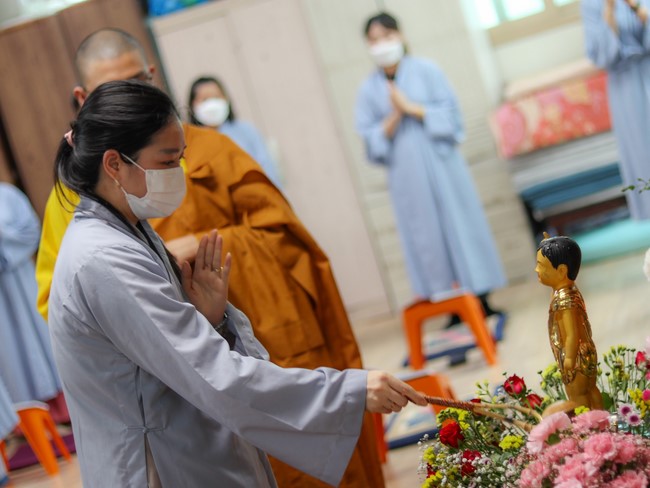 The Vesak great ceremony at Duoc Su Temple, Incheon City, South Korea